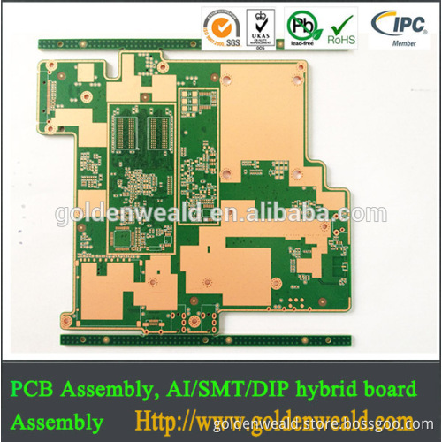 china competitive price 2-14 layer PCB Board from best quality PCB Manufacturer "Golden Weald" with 1-12oz Cu PCB